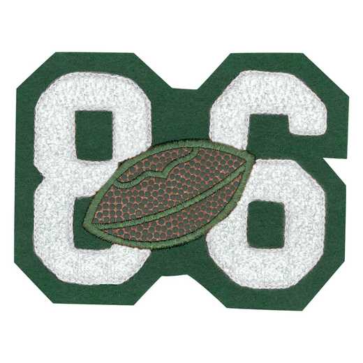 LJ7008FB: 2 Digit Jersey Number - Chenille with Symbol - Sport Touch - Football